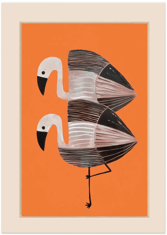 Tangerine Flamingos by City Art - Image 8