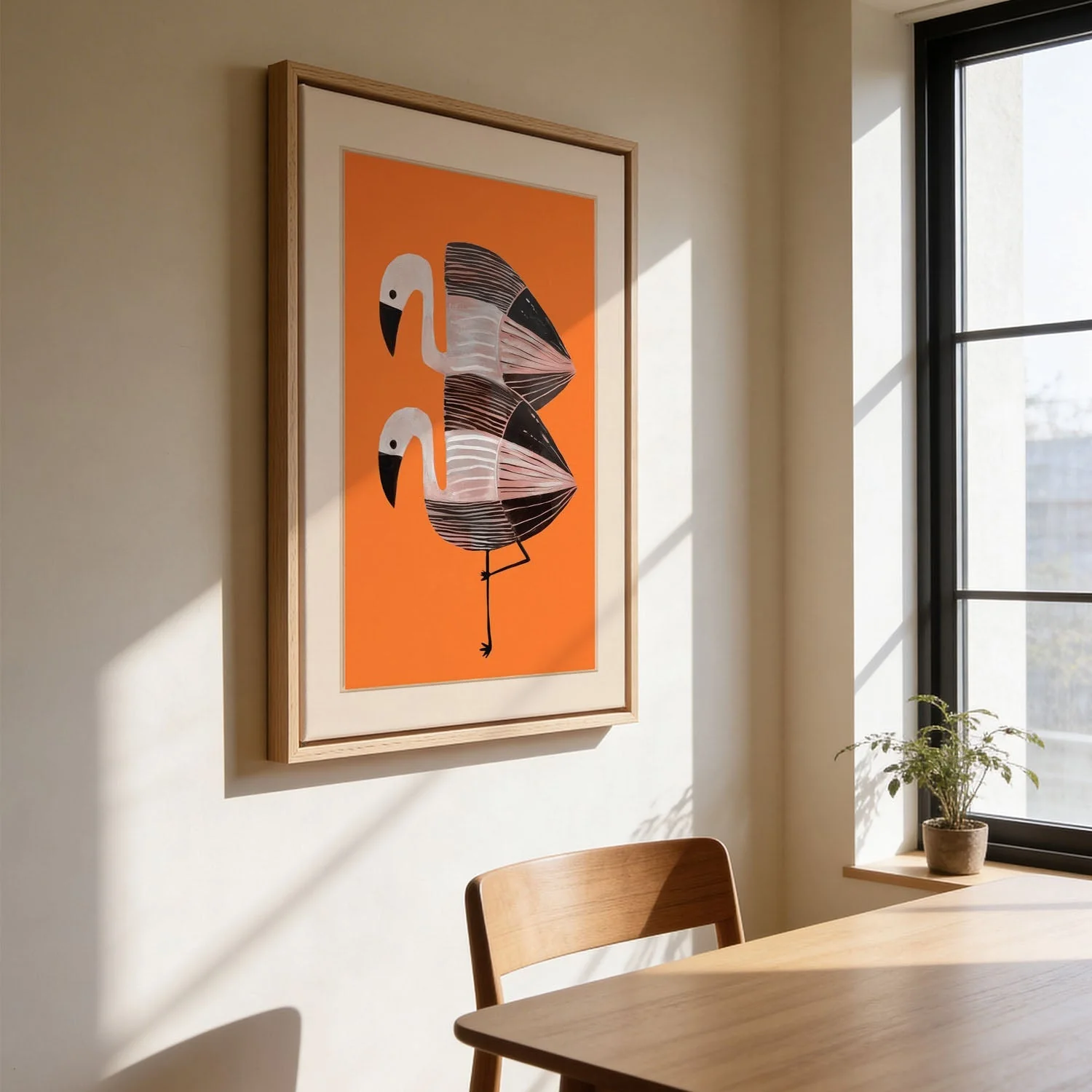 Tangerine Flamingos by City Art - Image 3