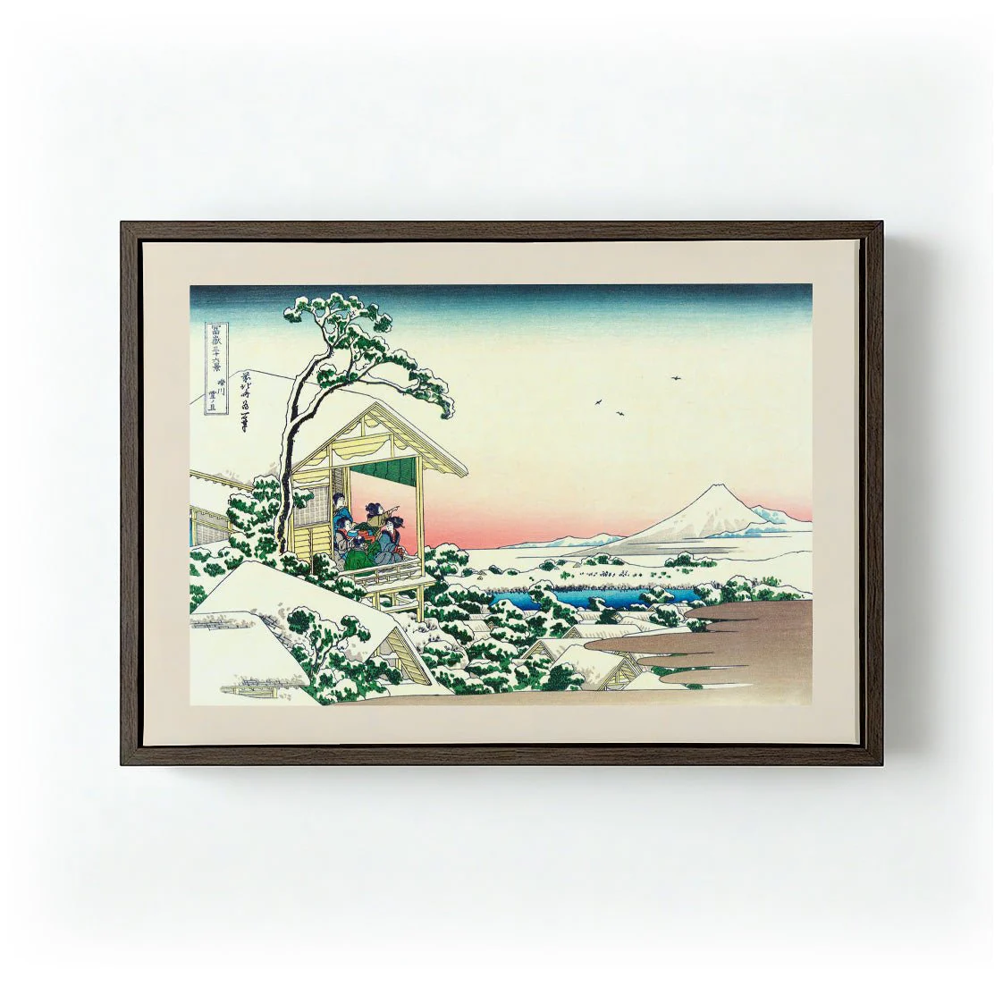 Teahouse at Koishikawa the morning after a snowfall by Katsushika Hokusai - Image 6