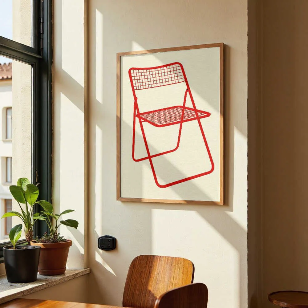 Ted Net Chair Red by Rosi Feist - Image 4