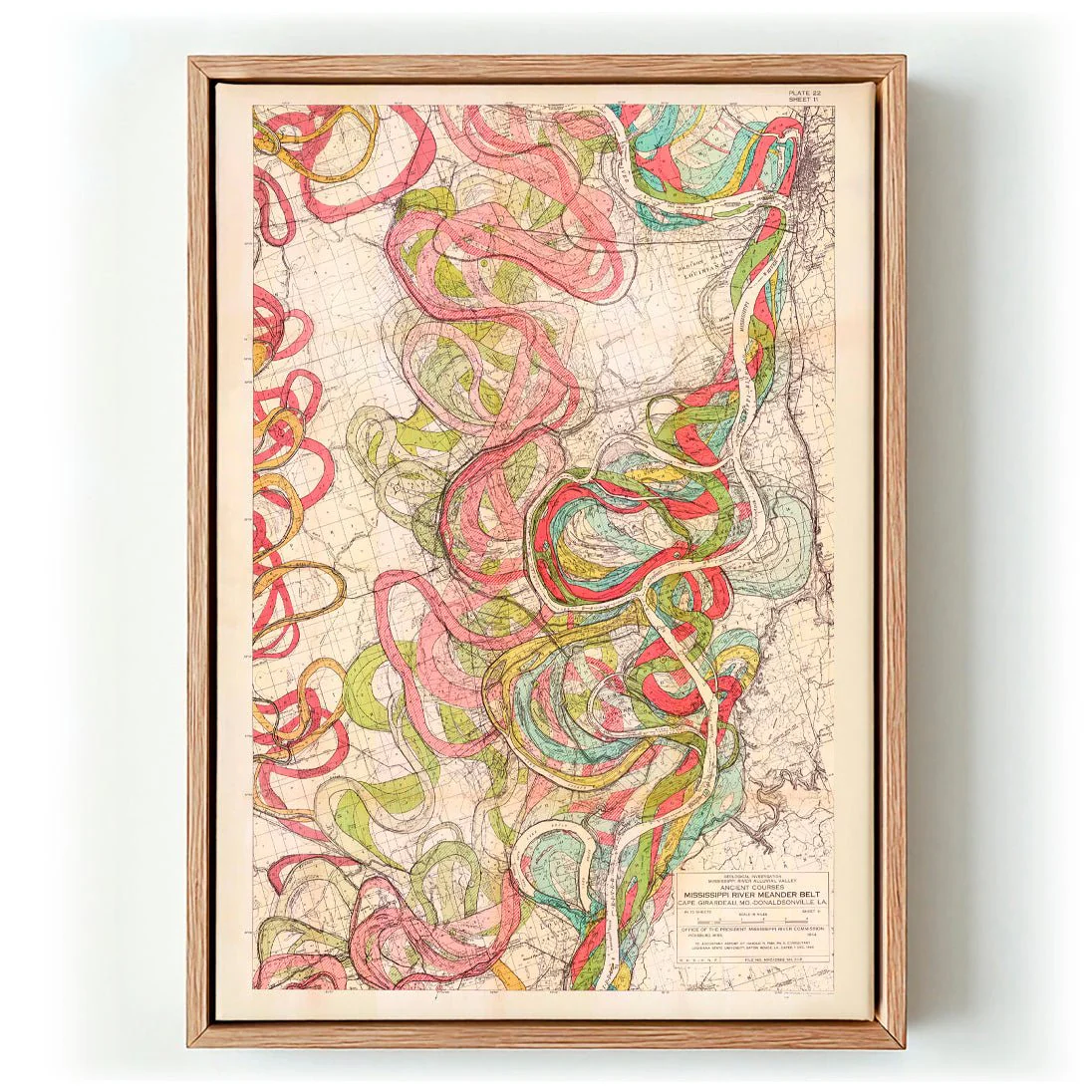 The Meandering Mississippi by Harold Fisk; Plate 22, Sheet 11