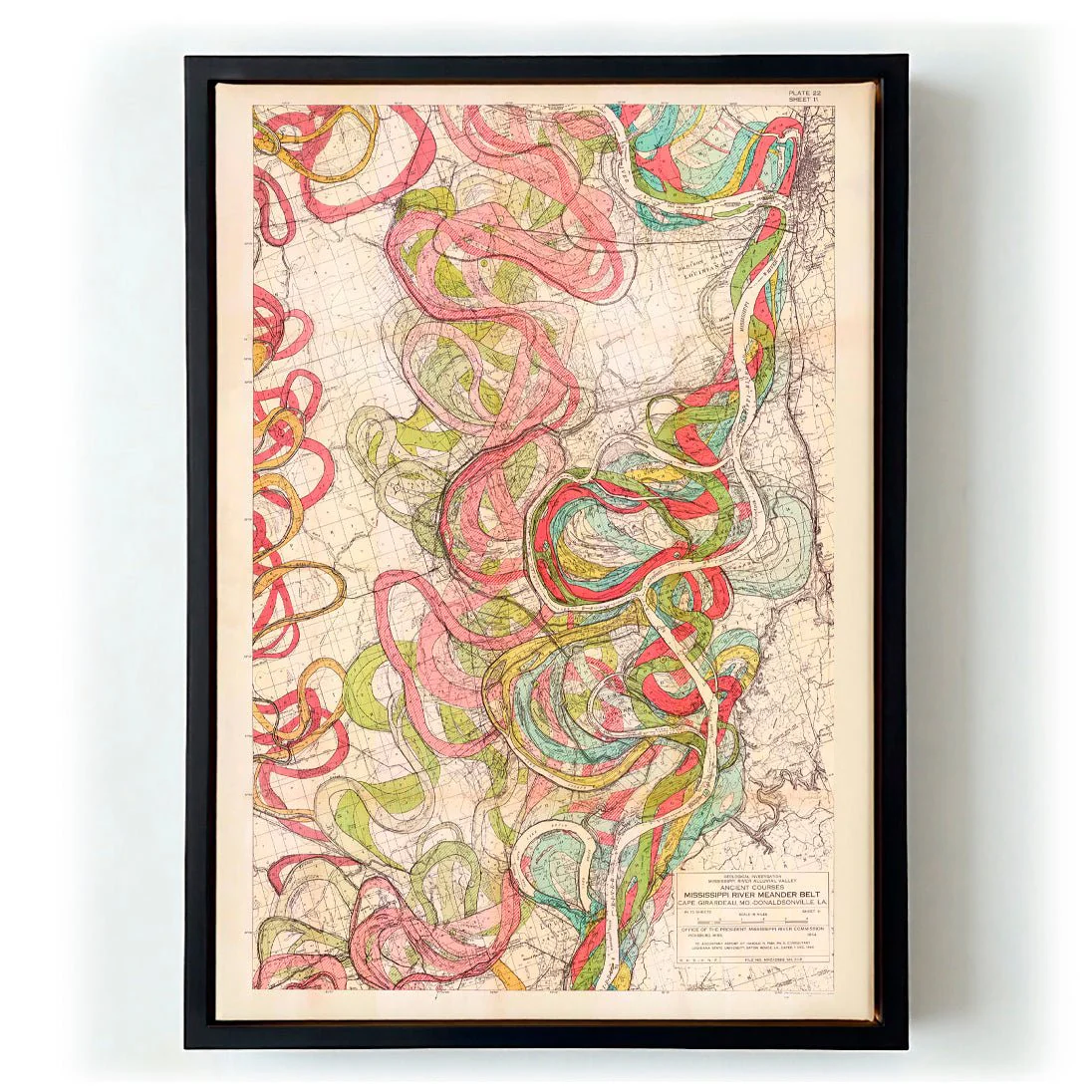 The Meandering Mississippi by Harold Fisk; Plate 22, Sheet 11 - Image 5