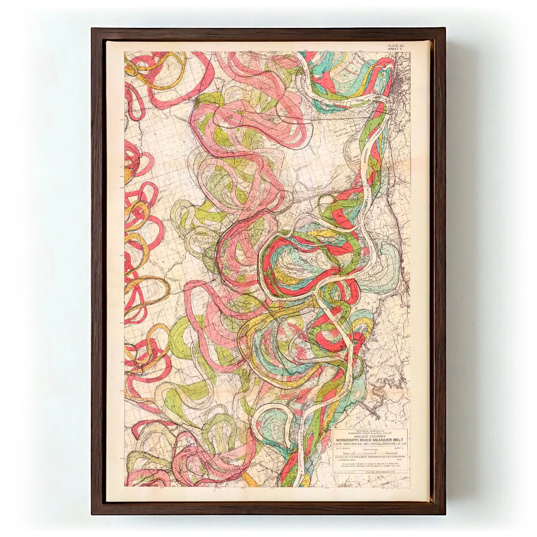 The Meandering Mississippi by Harold Fisk; Plate 22, Sheet 11 - Image 6