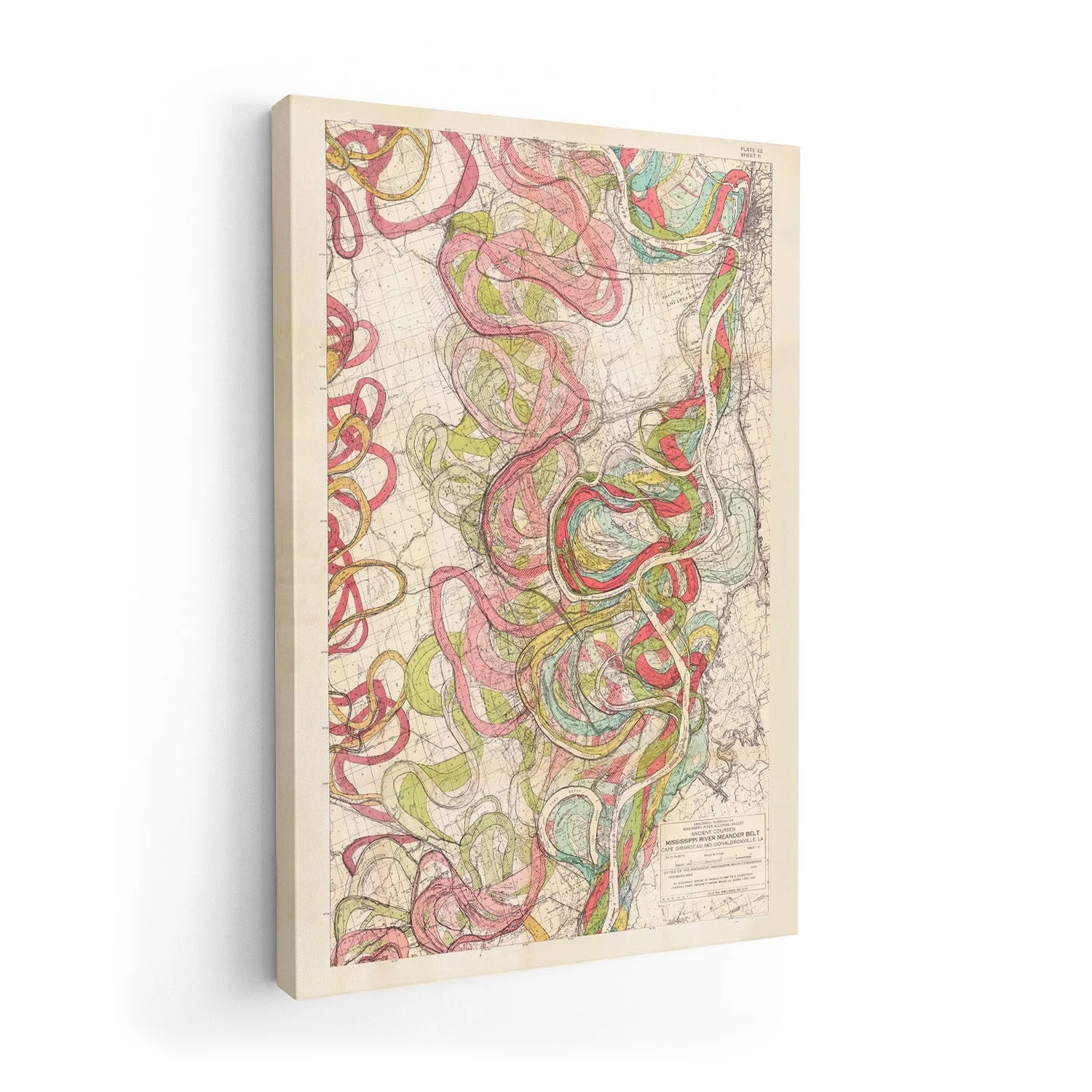 The Meandering Mississippi by Harold Fisk; Plate 22, Sheet 11 - Image 7