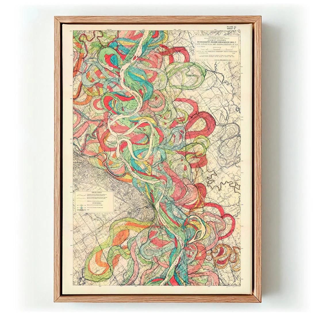 The Meandering Mississippi by Harold Fisk; Plate 22, Sheet 6