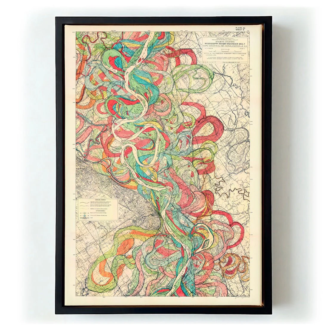 The Meandering Mississippi by Harold Fisk; Plate 22, Sheet 6 - Image 5