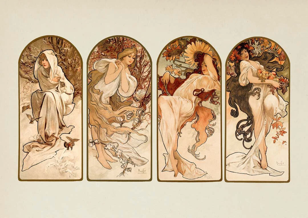 The Seasons by Alphonse Mucha - Image 8