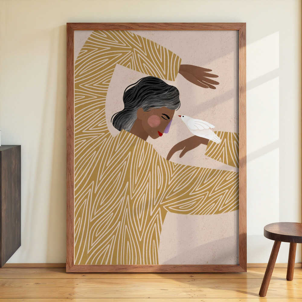 The Woman With a Bird by Bea Müller - Image 3