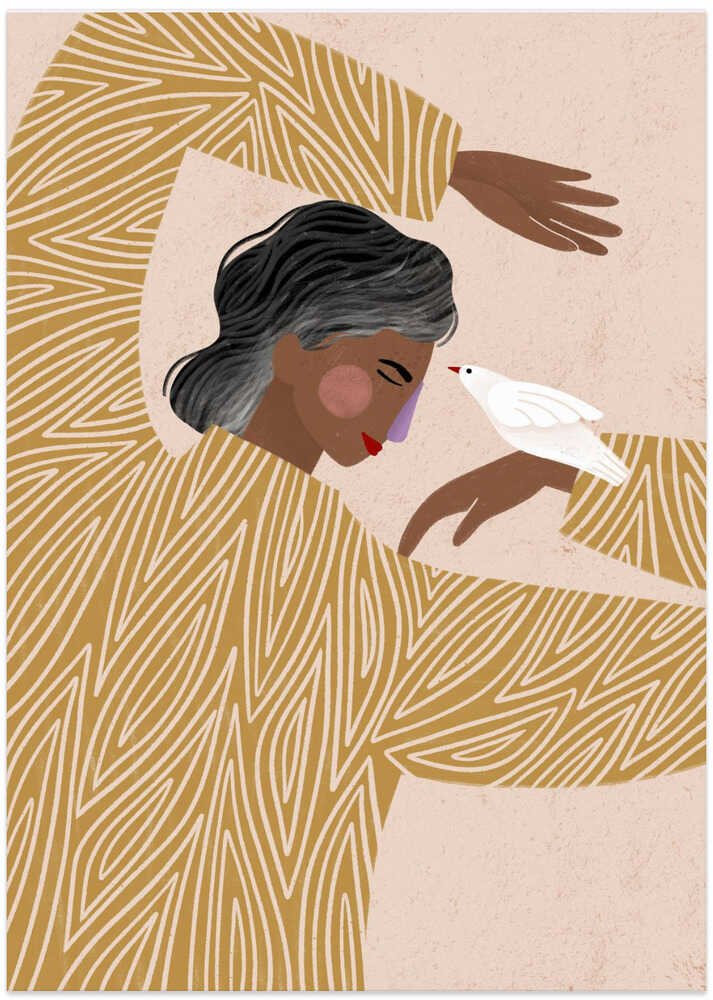 The Woman With a Bird by Bea Müller - Image 8