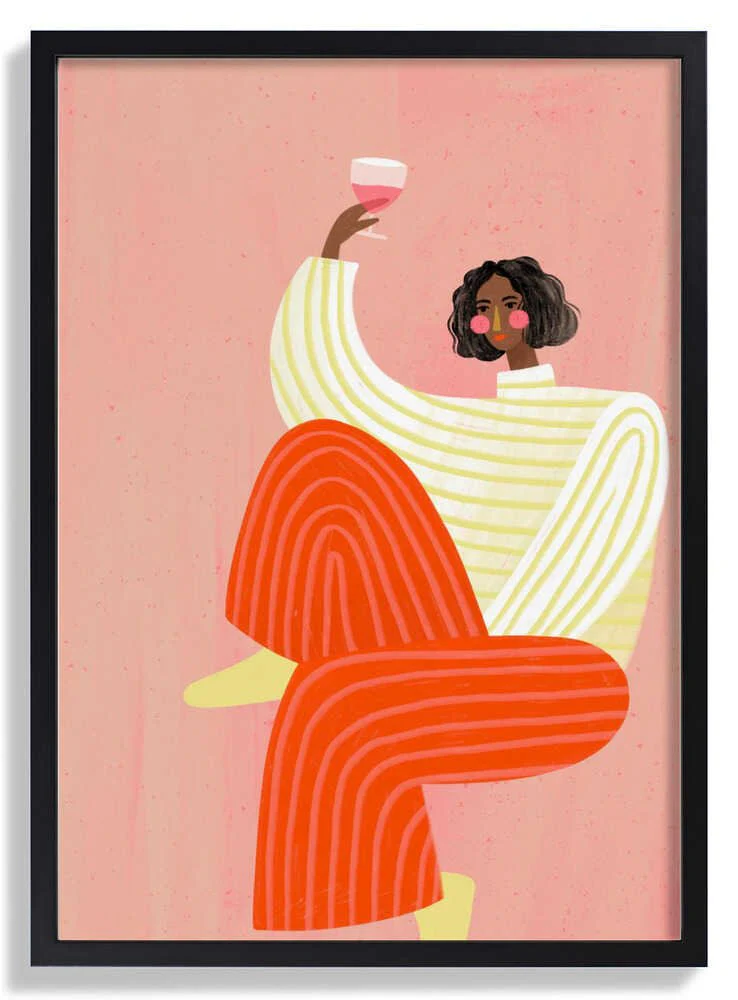 The Woman With The Glass of Wine by Bea Müller - Image 6