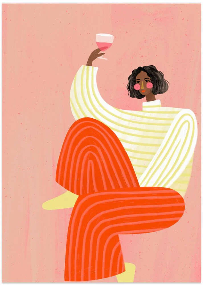 The Woman With The Glass of Wine by Bea Müller - Image 8
