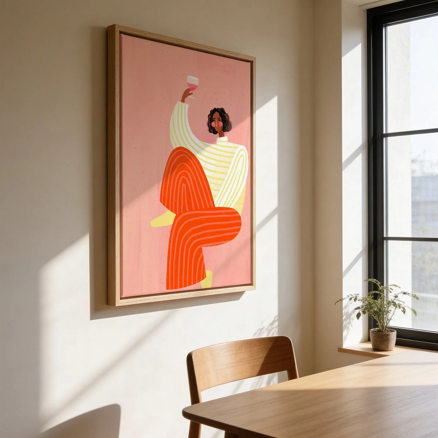 The Woman With The Glass of Wine by Bea Müller - Image 3