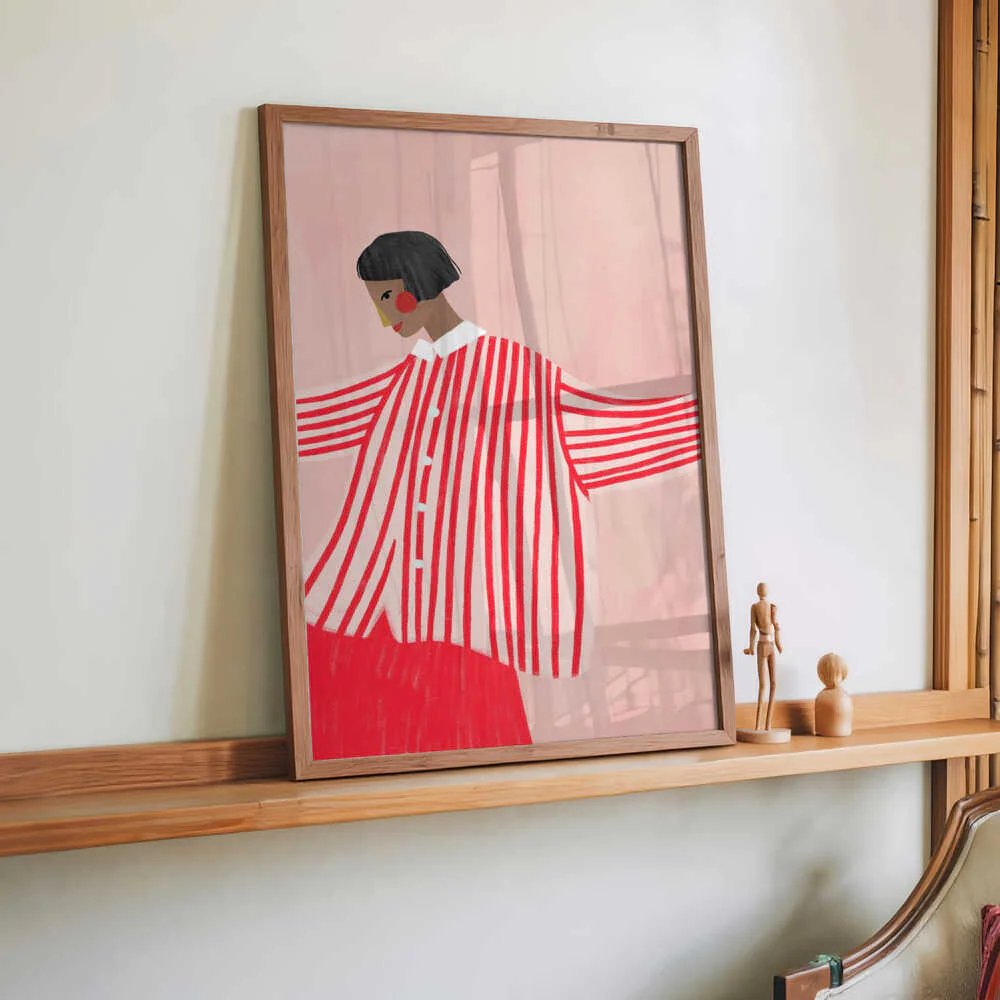 The Woman With the Red Stripes by Bea Müller - Image 2