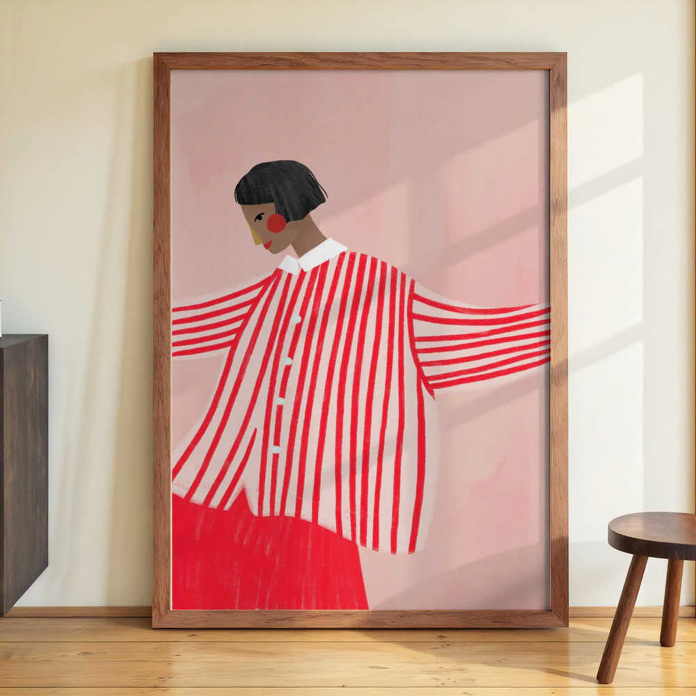 The Woman With the Red Stripes by Bea Müller - Image 3