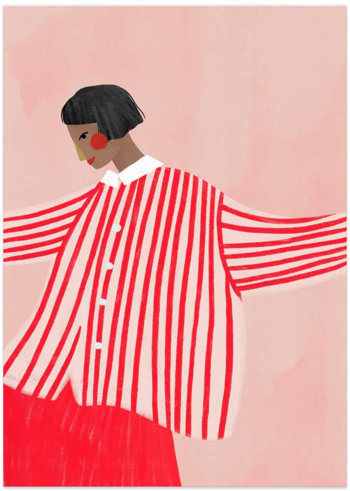 The Woman With the Red Stripes by Bea Müller - Image 8