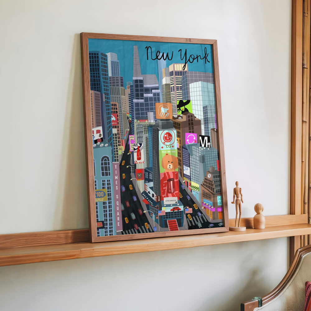 Times Square, New York Illustration by Artist Carla Daly - Image 2