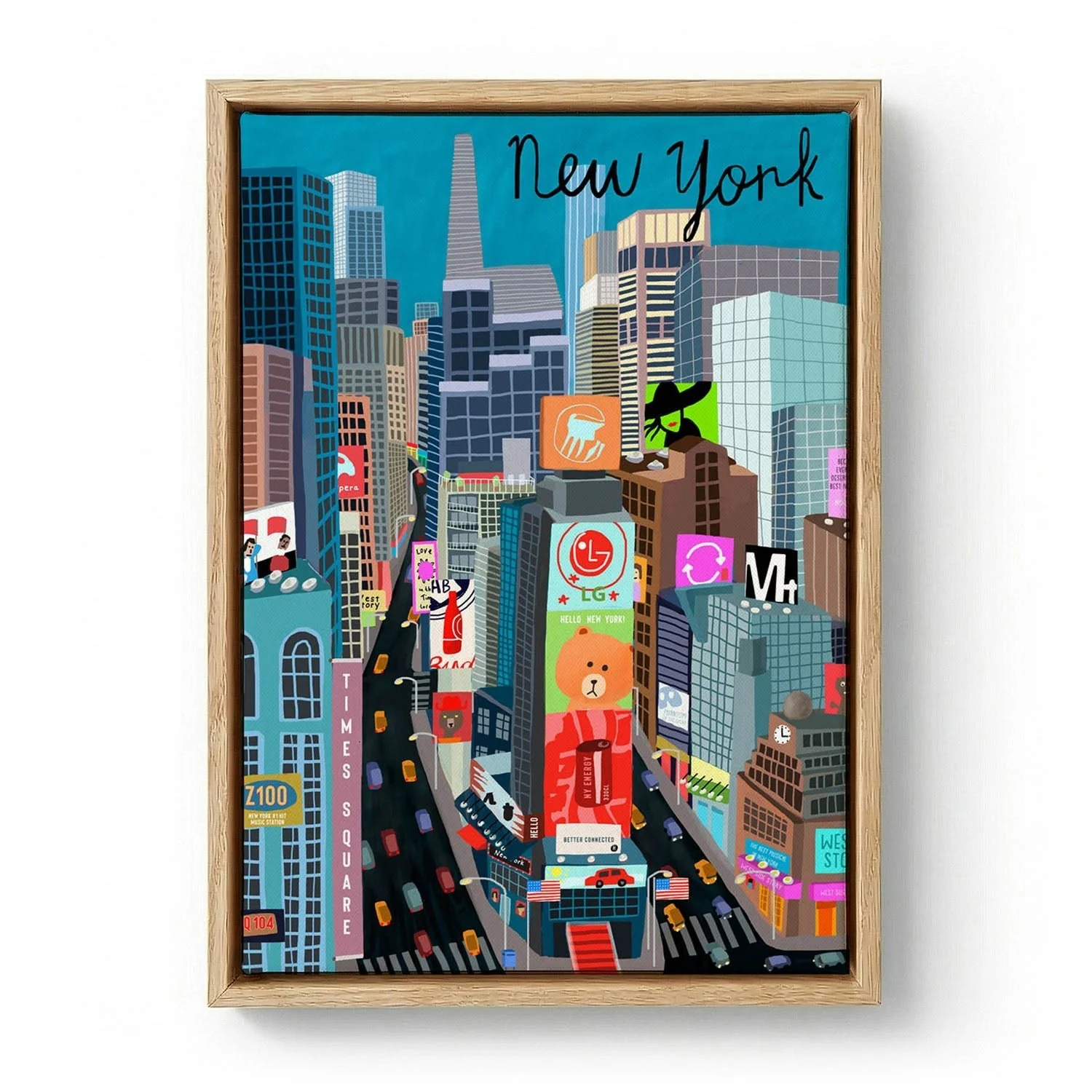 Times Square, New York Illustration by Artist Carla Daly