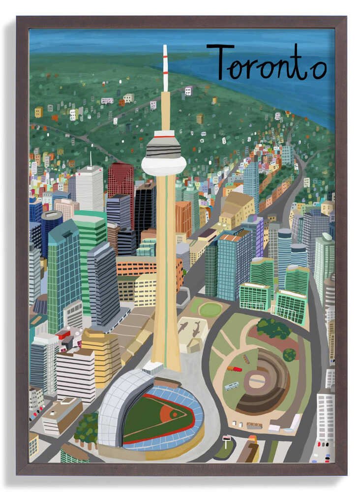 Toronto, Canada CN Tower with Rogers Stadium by Illustrator Carla Daly - Image 7