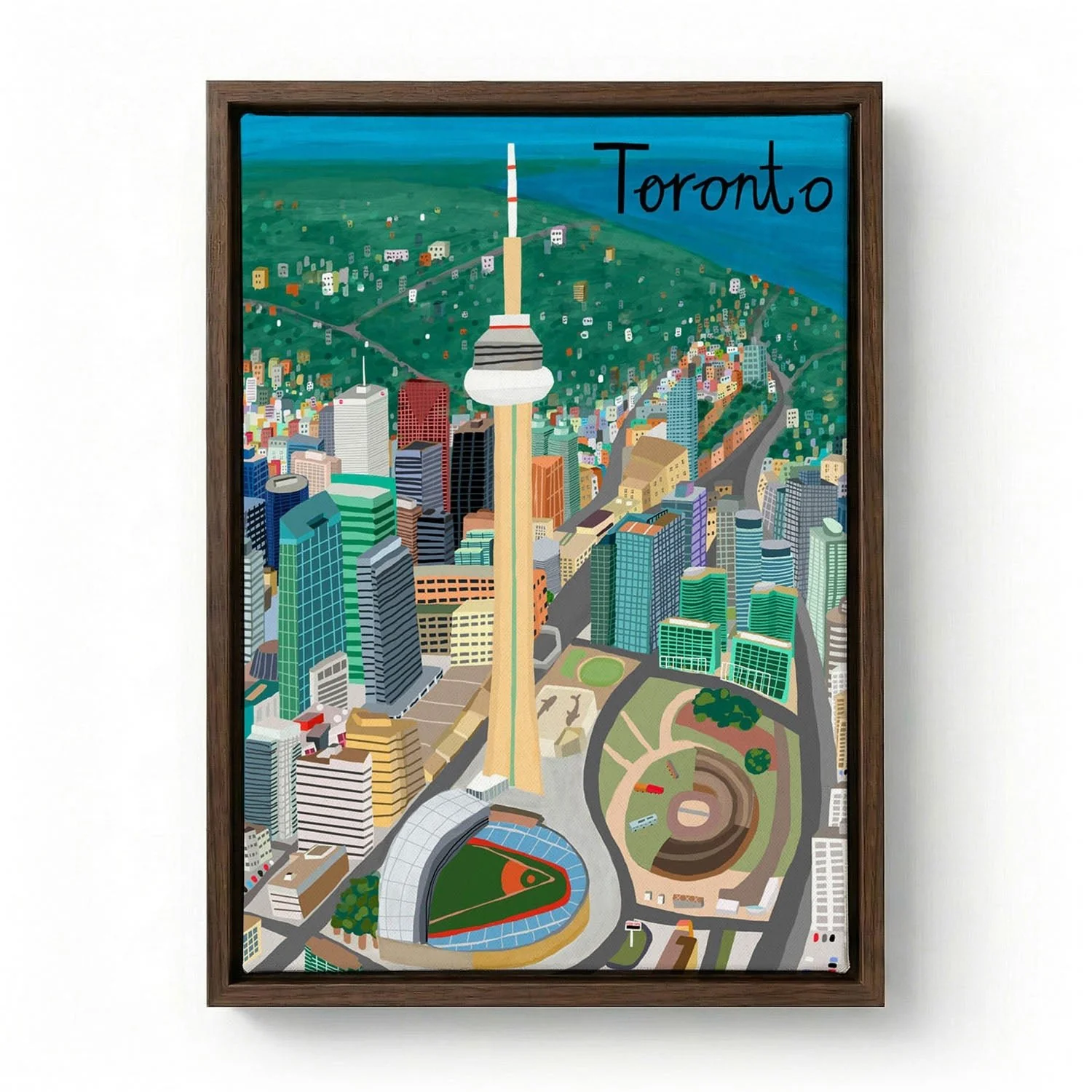 Toronto, Canada CN Tower with Rogers Stadium by Illustrator Carla Daly - Image 6