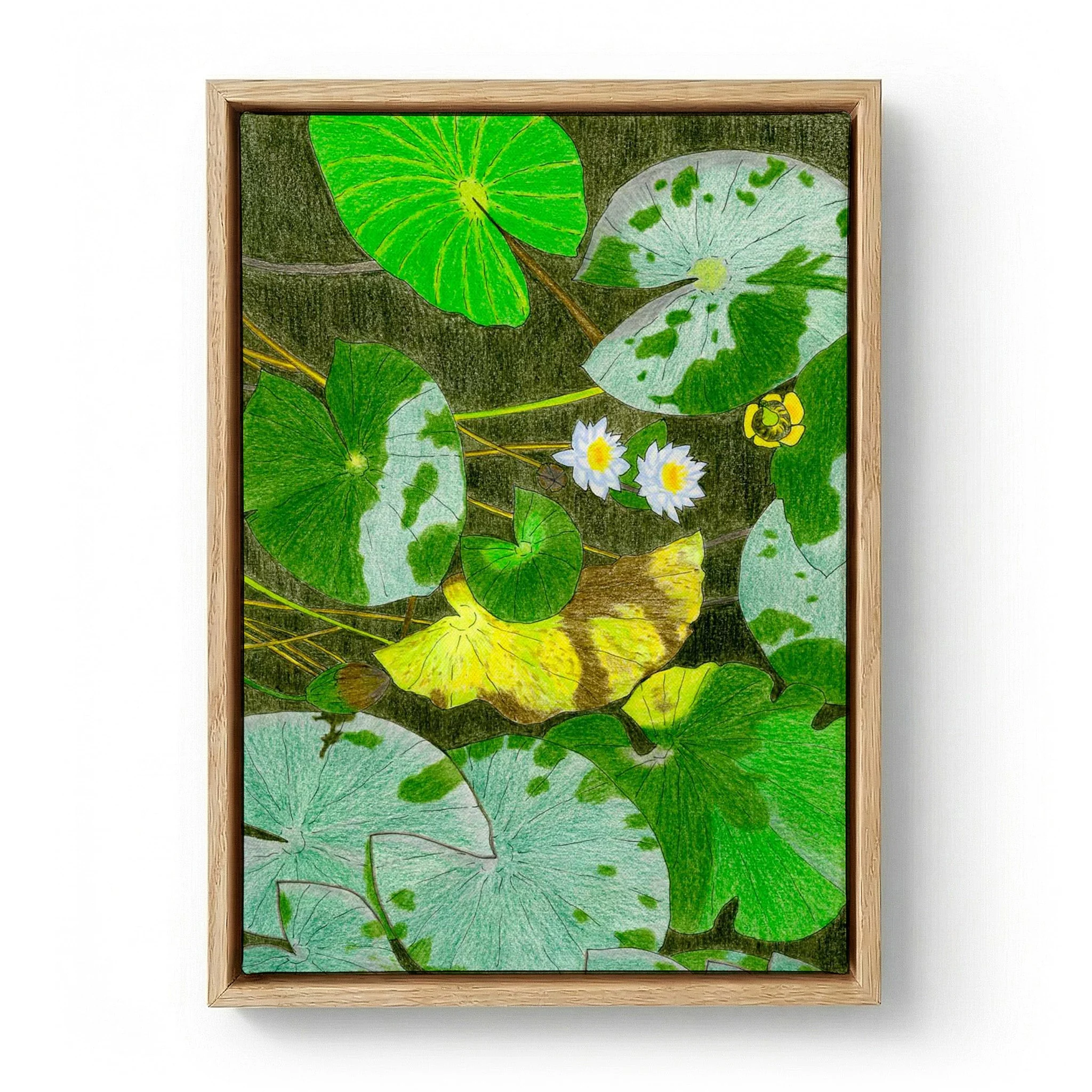 Tranquil Water Lilies by Viktoriia Saunina