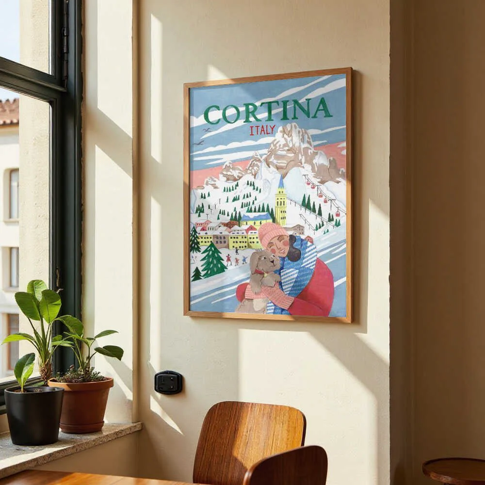 Travel Poster Woman in Cortina, Italy by Caroline Bonne Müller - Image 4