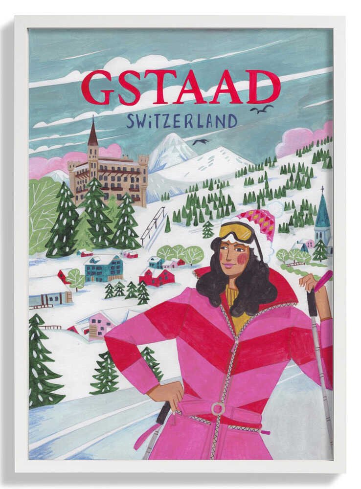 Travel Poster Woman in Gstaad, Switzerland by Caroline Bonne Müller - Image 5