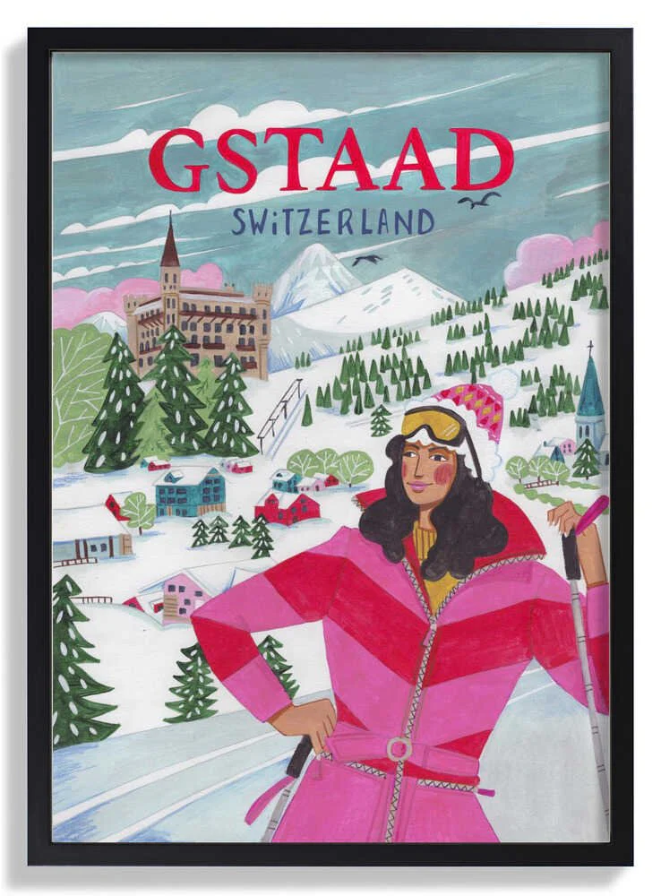 Travel Poster Woman in Gstaad, Switzerland by Caroline Bonne Müller - Image 6