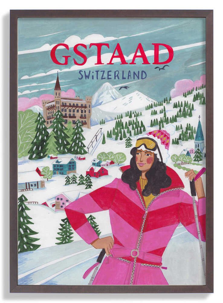 Travel Poster Woman in Gstaad, Switzerland by Caroline Bonne Müller - Image 7