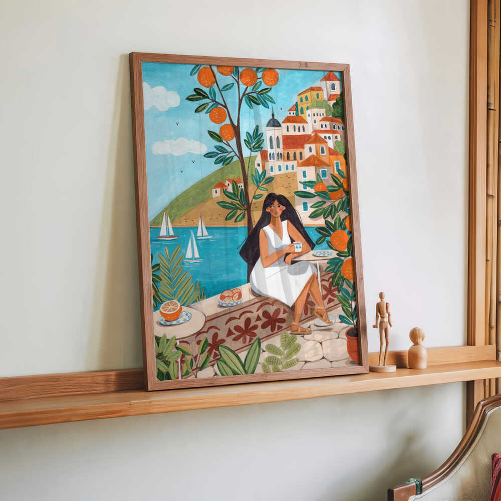 Travel poster woman in Mediterranean coast by Caroline Bonne Müller - Image 2