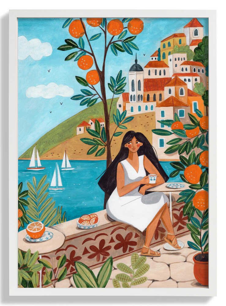 Travel poster woman in Mediterranean coast by Caroline Bonne Müller - Image 5