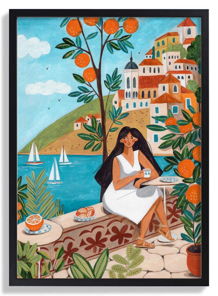 Travel poster woman in Mediterranean coast by Caroline Bonne Müller - Image 6