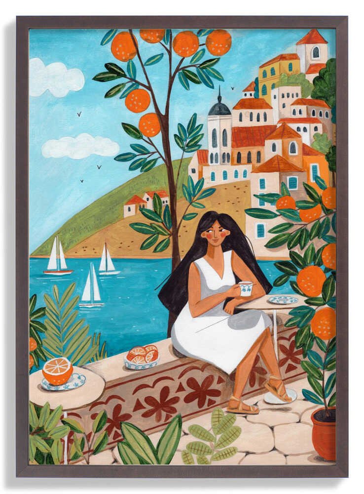 Travel poster woman in Mediterranean coast by Caroline Bonne Müller - Image 7