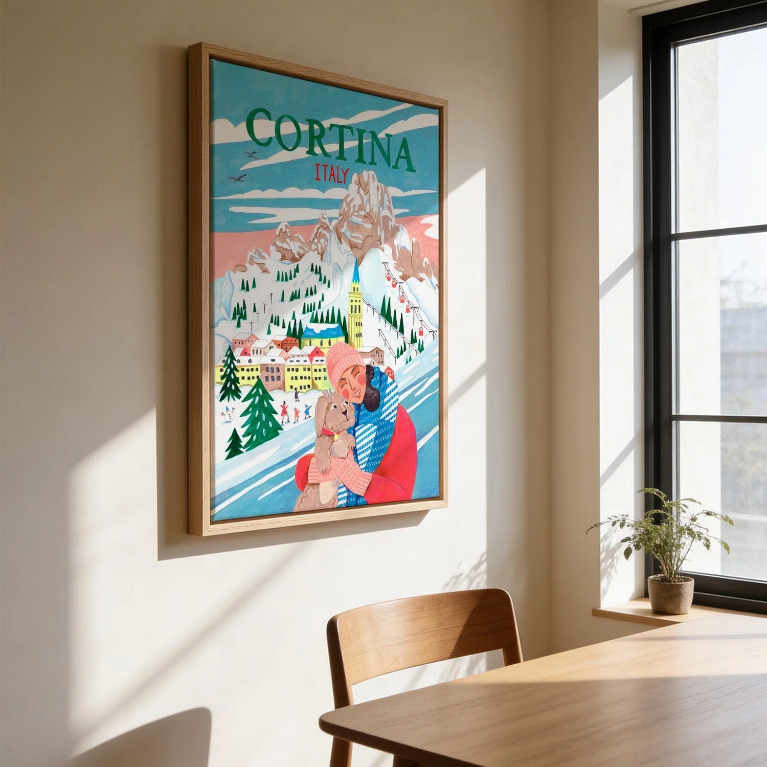 Travel Poster Woman in Cortina, Italy by Caroline Bonne Müller - Image 3
