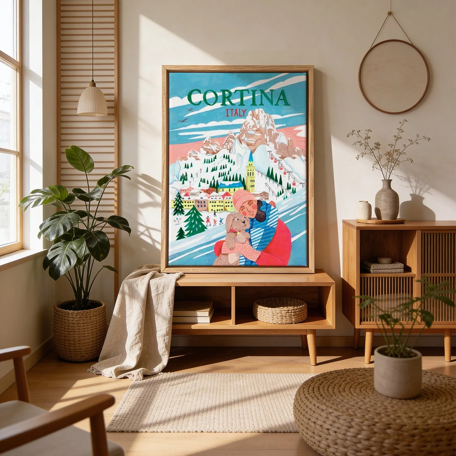 Travel Poster Woman in Cortina, Italy by Caroline Bonne Müller - Image 4