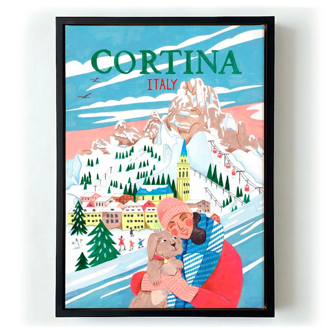 Travel Poster Woman in Cortina, Italy by Caroline Bonne Müller - Image 5