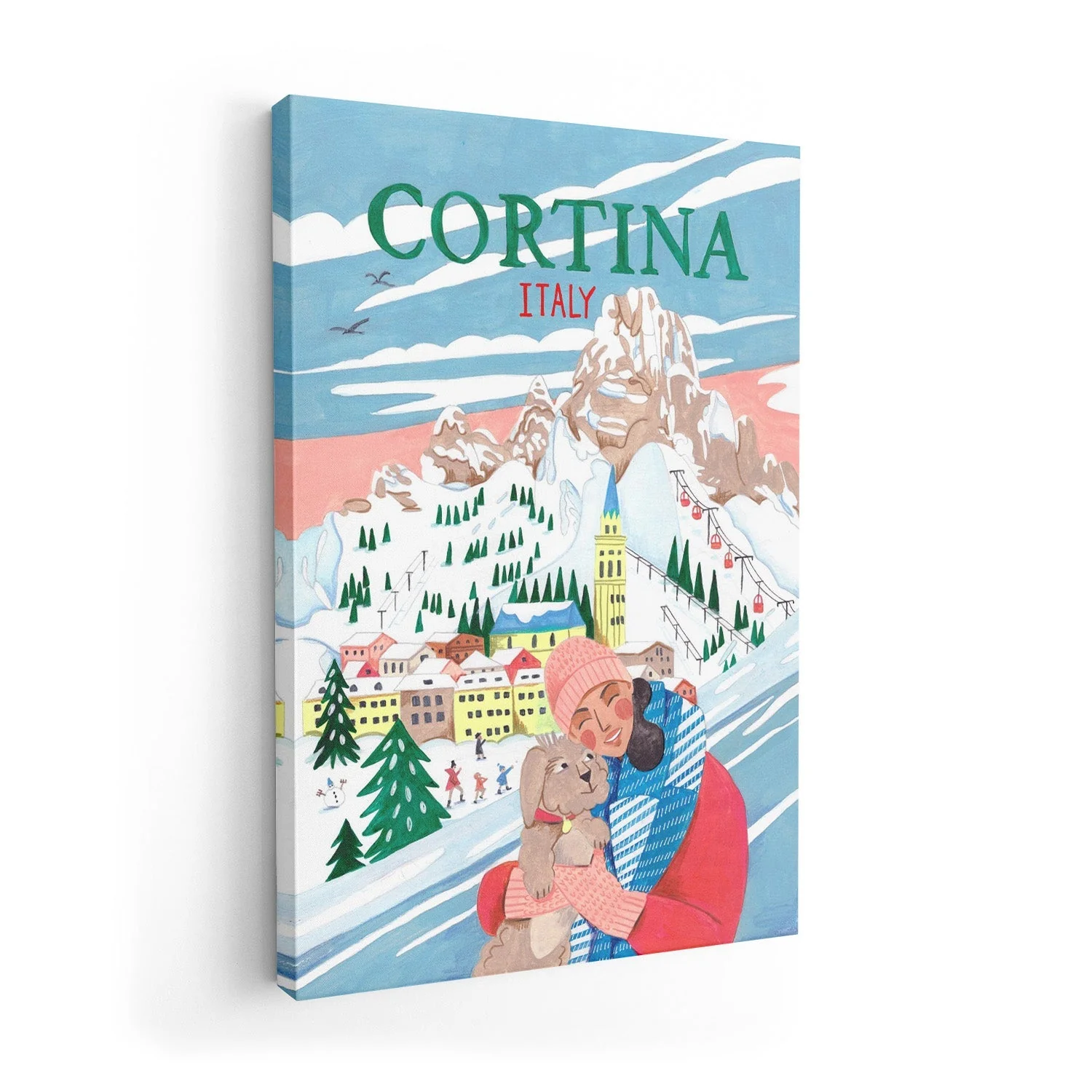 Travel Poster Woman in Cortina, Italy by Caroline Bonne Müller - Image 7