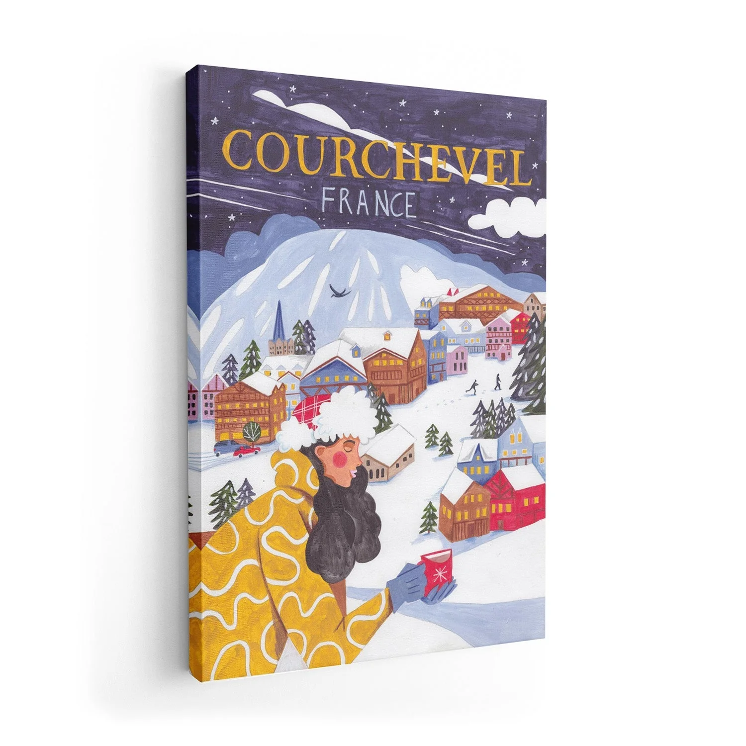 Travel Poster woman in France, Courchevel by Caroline Bonne Müller - Image 7