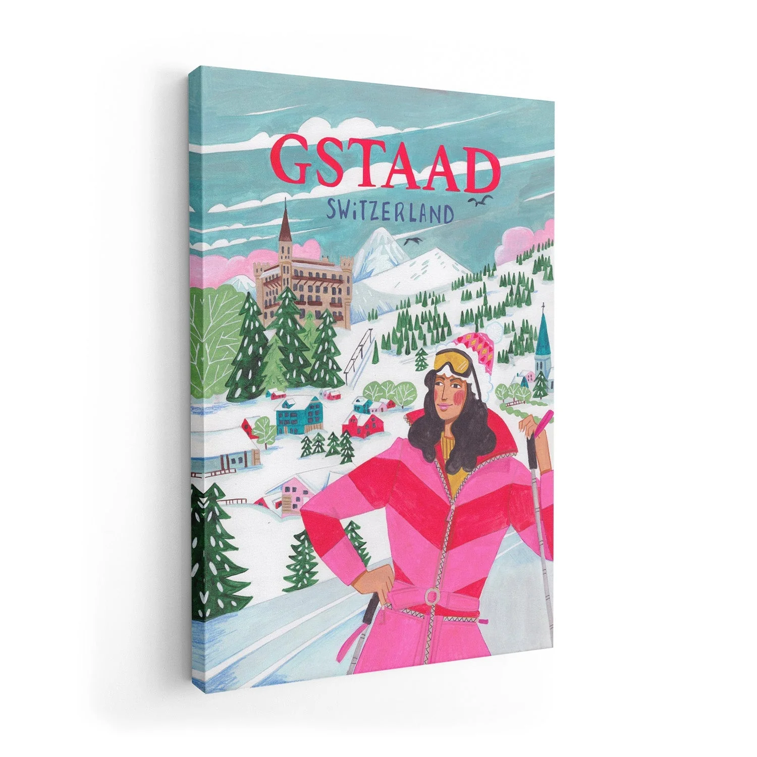 Travel Poster Woman in Gstaad, Switzerland by Caroline Bonne Müller - Image 7