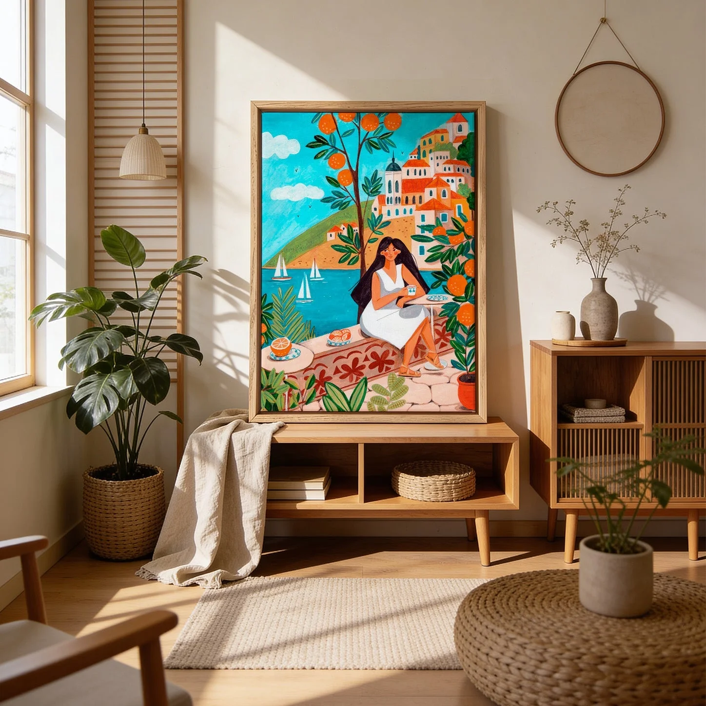 Travel poster woman in Mediterranean coast by Caroline Bonne Müller - Image 4