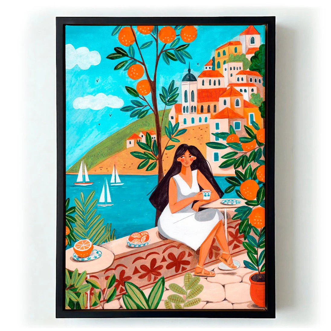 Travel poster woman in Mediterranean coast by Caroline Bonne Müller - Image 5