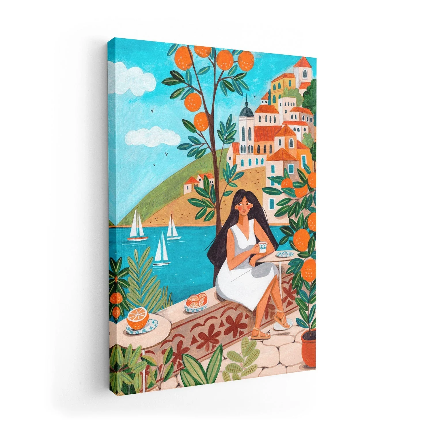 Travel poster woman in Mediterranean coast by Caroline Bonne Müller - Image 7