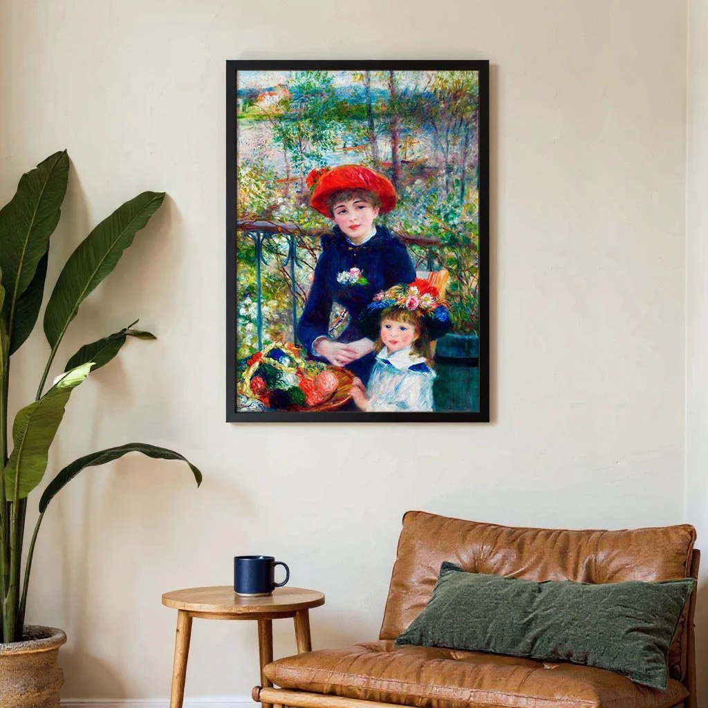 Two Sisters On the Terrace Painting by Pierre A. Renoir - Image 3