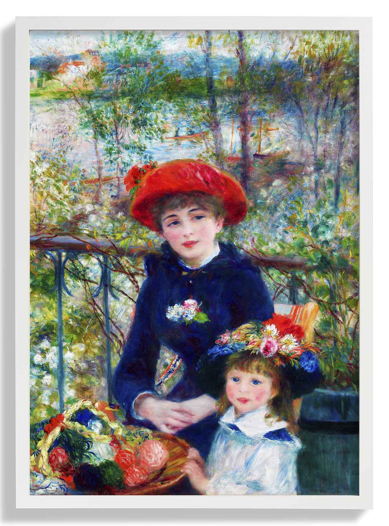 Two Sisters On the Terrace Painting by Pierre A. Renoir - Image 5