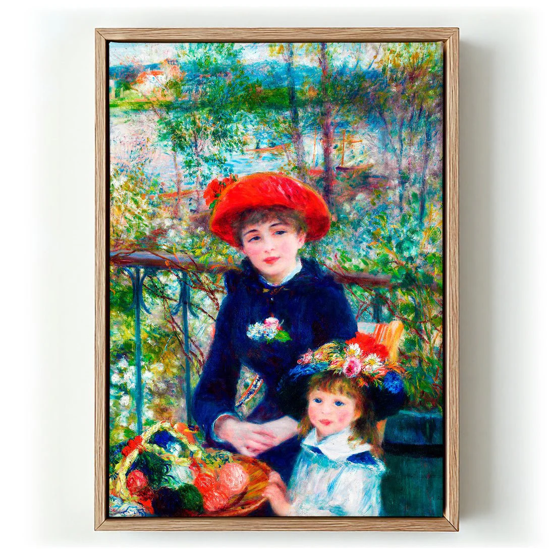 Two Sisters On the Terrace Painting by Pierre A. Renoir