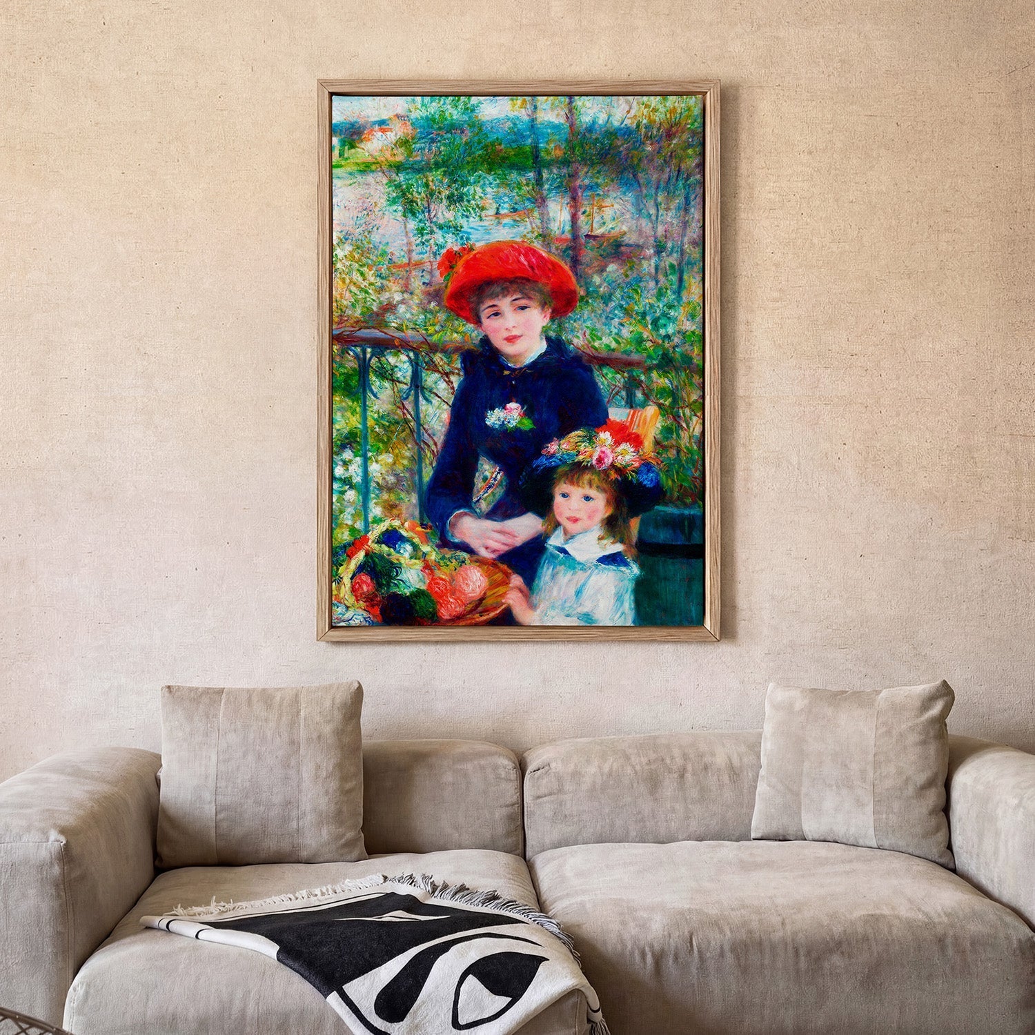 Two Sisters On the Terrace Painting by Pierre A. Renoir - Image 2
