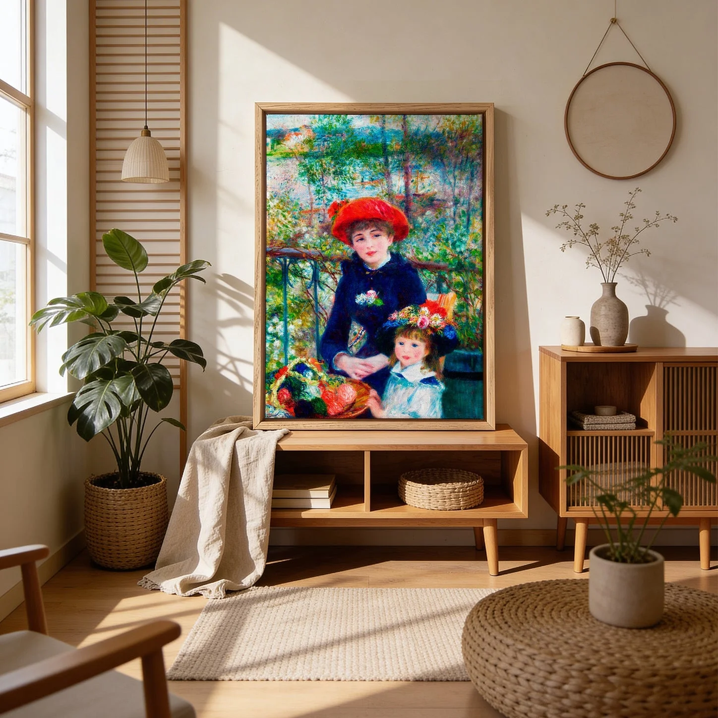 Two Sisters On the Terrace Painting by Pierre A. Renoir - Image 4