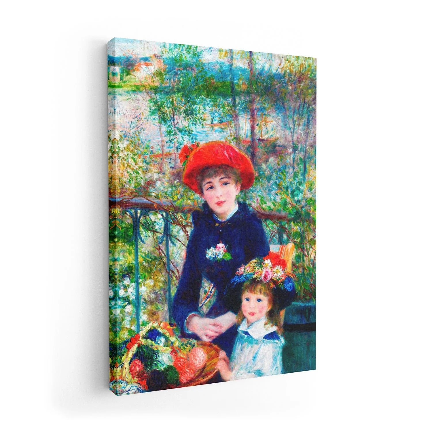 Two Sisters On the Terrace Painting by Pierre A. Renoir - Image 7