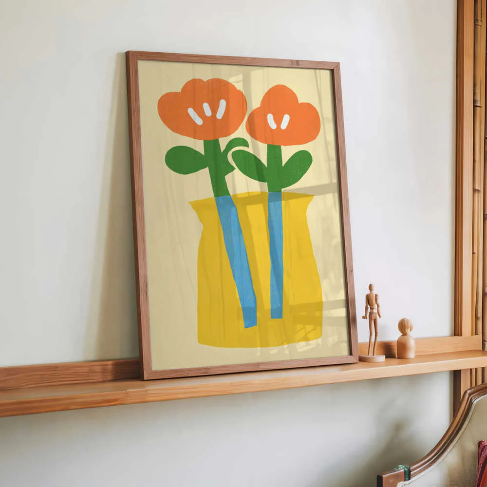 Two Stylized Orange Flowers by Little Dean - Image 2