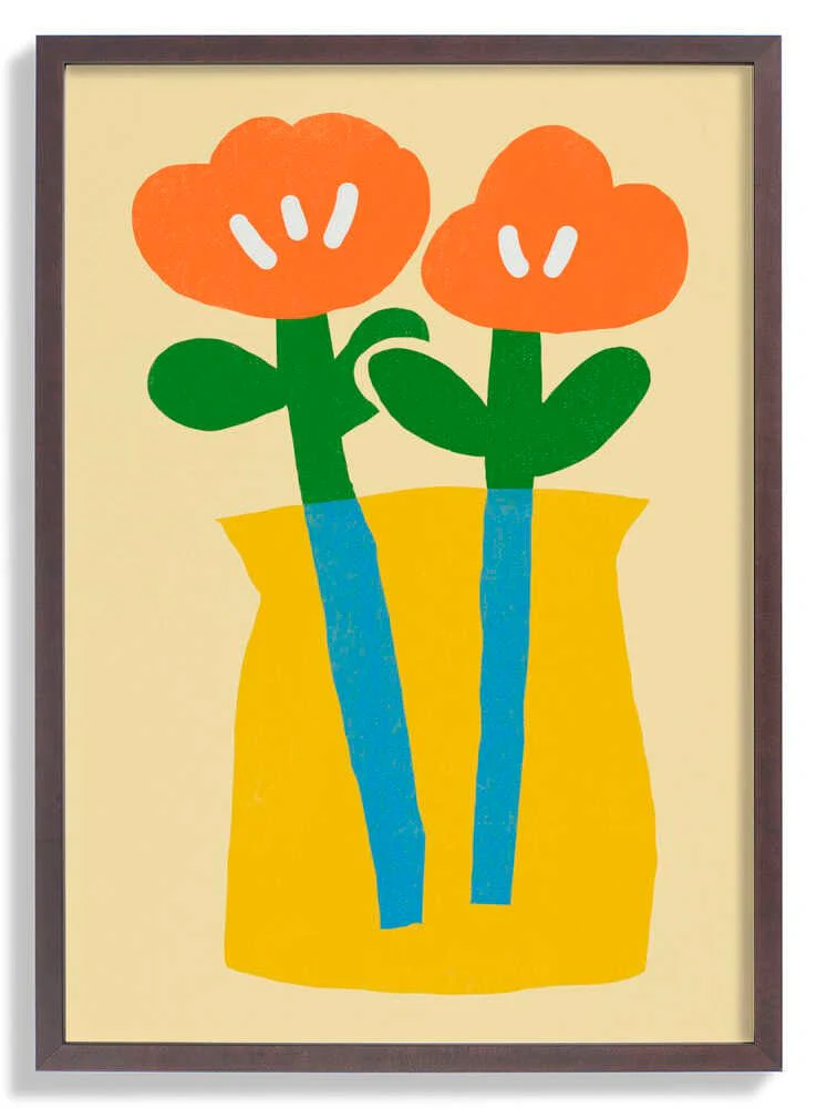 Two Stylized Orange Flowers by Little Dean - Image 7