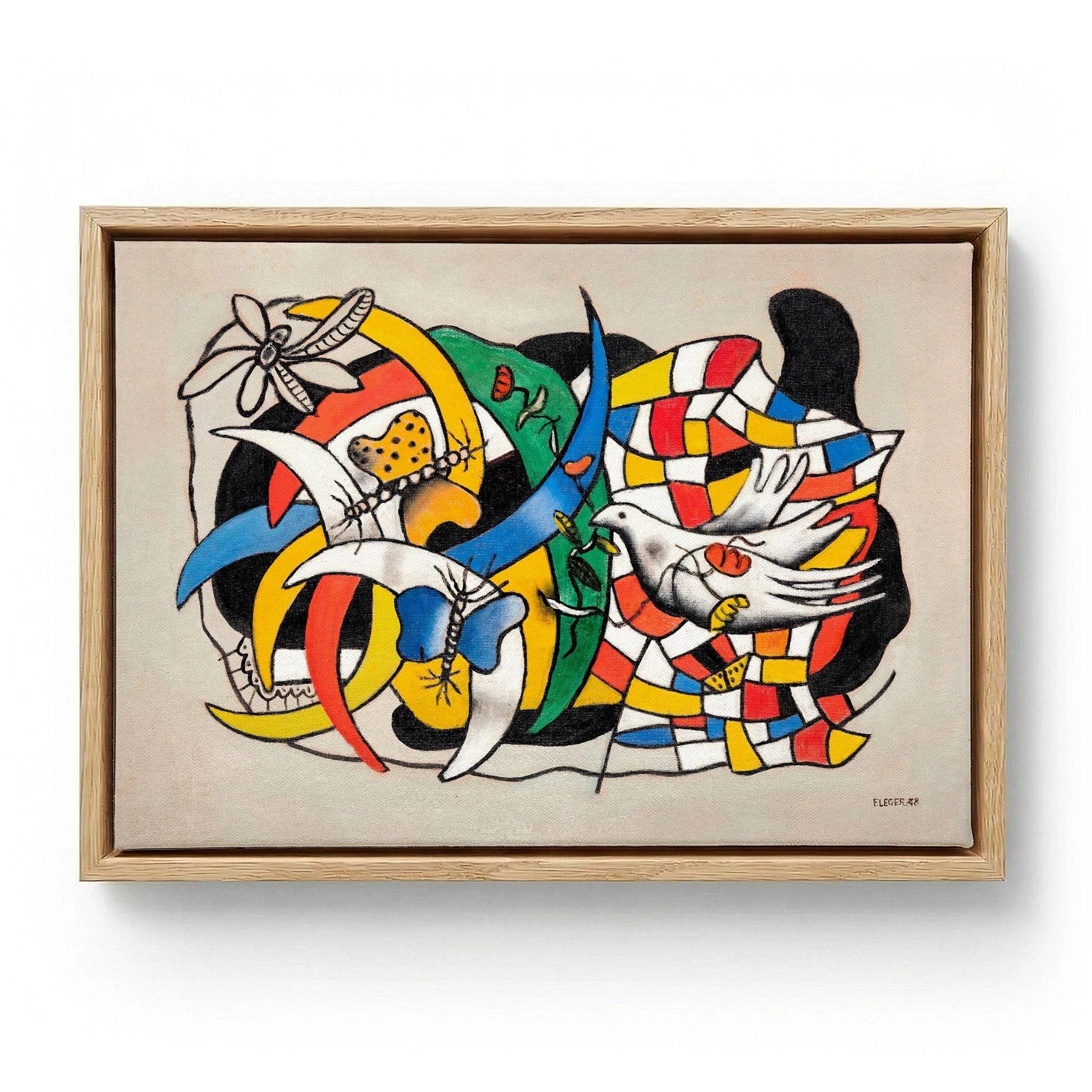 Un Oiseau et deux papillons (La Journée d’été) by Fernand Léger